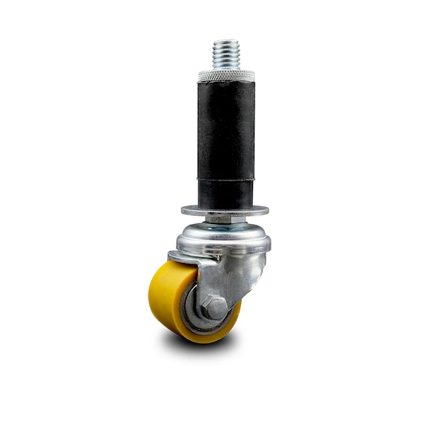 Low Profile Polyurethane 35mm Wheel 1 Inch Expanding Stem Caster SCC
